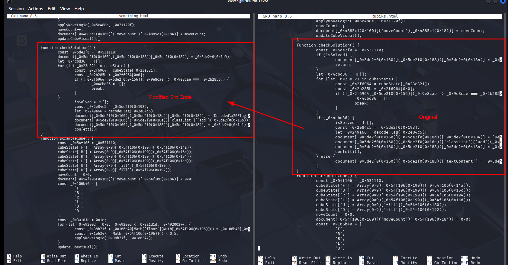 Src Code Modification