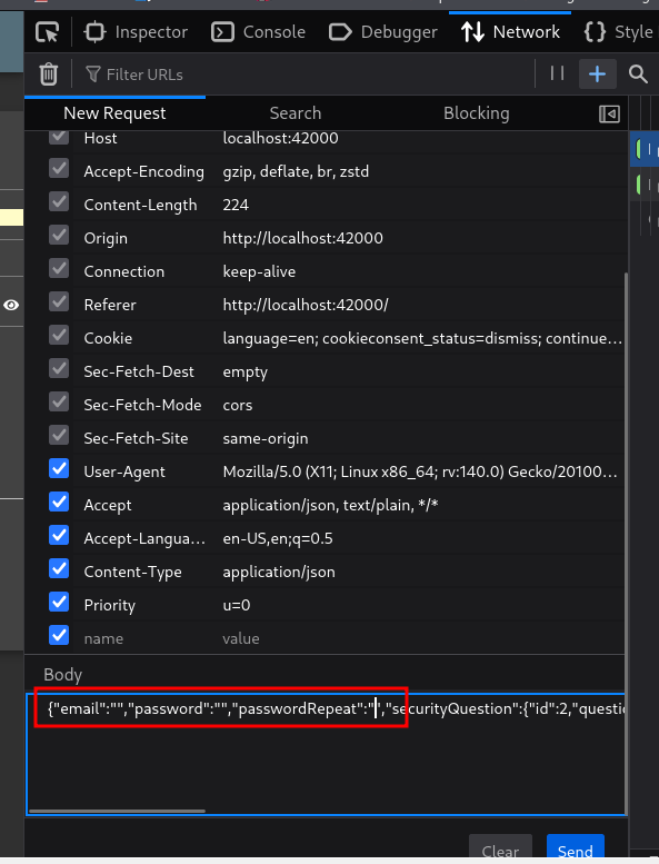 Sending Empty Request