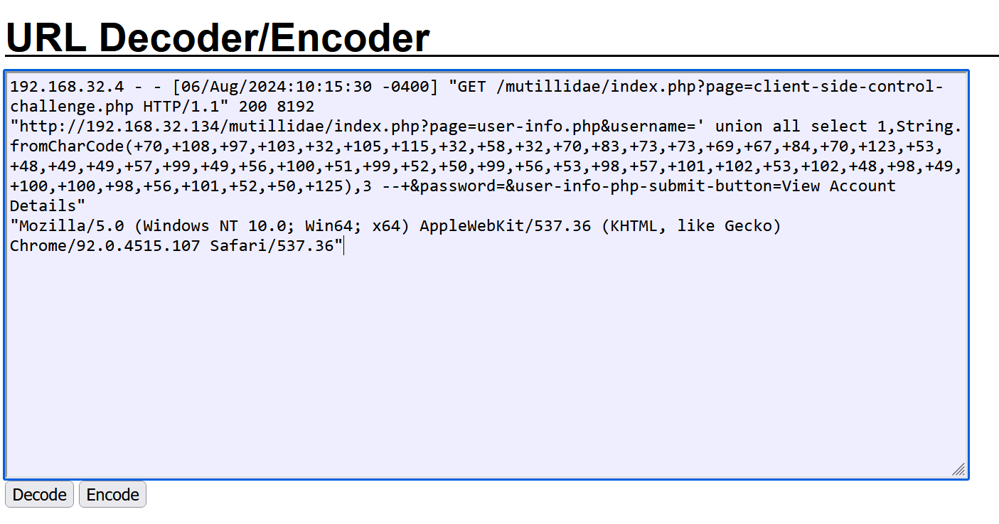 Decode URL Encoding