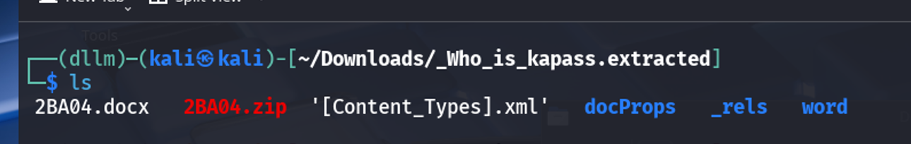Extraction via Binwalk